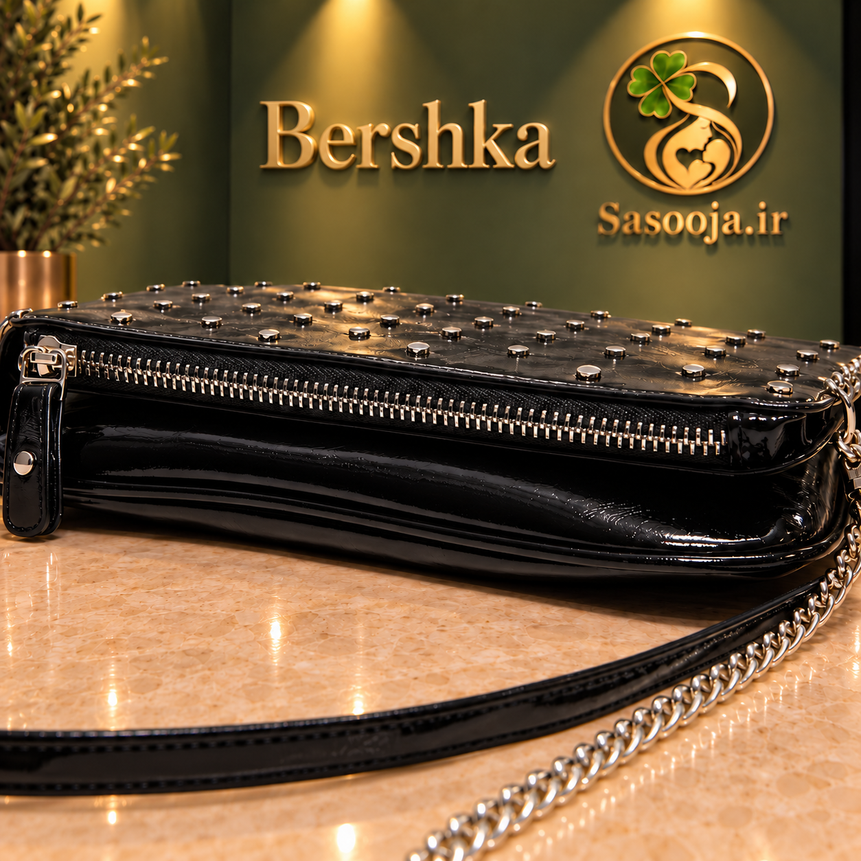 کیف زنانه مشکی Bershka - تصویر 3